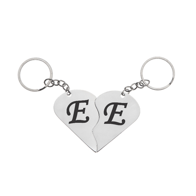 جاکلیدی گیلواره زراوشان مدل قلب دو تکه حرف E E