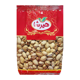 پسته نمکی زعفرانی سلفون قرمز هیرشا وزن ۳۵۰ گرم