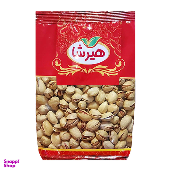 پسته نمکی زعفرانی سلفون قرمز هیرشا وزن ۳۵۰ گرم