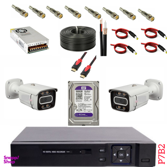 پک کامل دوربین مداربسته کد P7B2 مجموعه 20 عددی