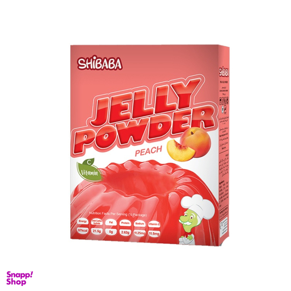پودر ژله هلو شیبابا وزن 100 گرم