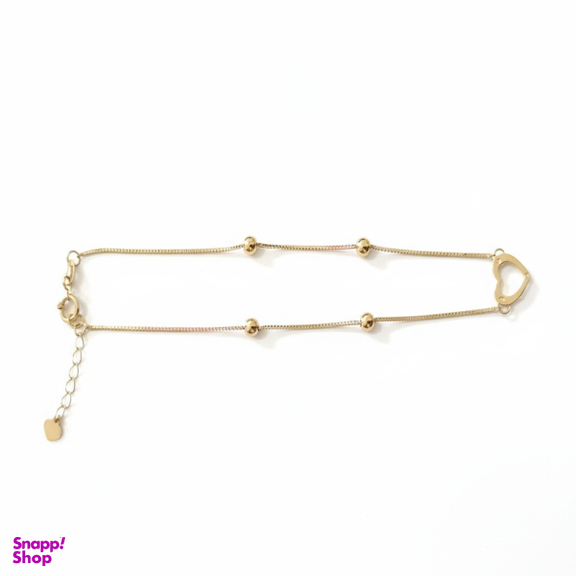 دستبند طلا 18 عیار زنانه مدل قلب کد S04