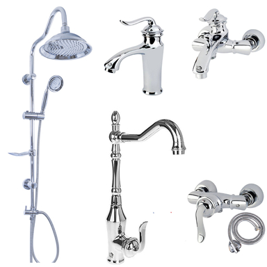 ست شیرآلات اندیکا مدل رونیکا مجموعه 6 عددی