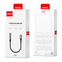کابل تبدیل Lightning به AUX Jack 3.5mm هیسکا مدل W48 طول 12 سانتی‌ متر