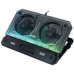 پایه خنک کننده لپ تاپ 2 فن RGB دی نت مدل DT-50