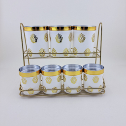 ست جا ادویه 8 پارچه رزمن طرح فلاور کد 02