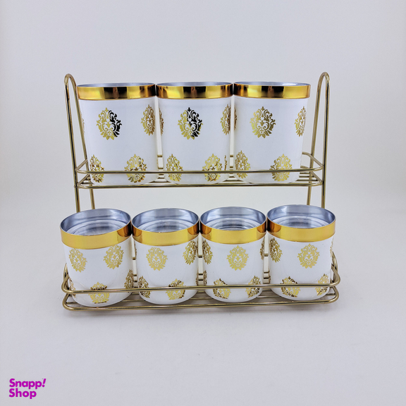ست جا ادویه 8 پارچه رزمن طرح فلاور کد 02