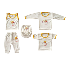 ست 5 تکه لباس نوزادی مدل خرس و اردک کد 05