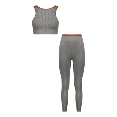 ست نیم تنه کراپ و لگینگ ورزشی زنانه دریم اسلیم کد T795796 رنگ طوسی