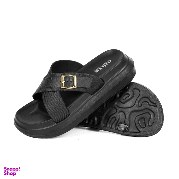 دمپایی زنانه نیکتا مدل پاییز رنگ مشکی