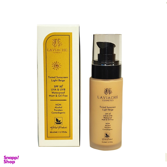 کرم ضد آفتاب رنگی لاویاچه مدل +SPF50 رنگ بژ روشن حجم 50 میلی لیتر