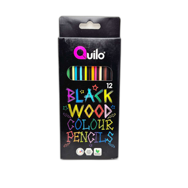 مداد رنگی کوییلو مدل Black Wood کد 644528 بسته ۱۲ عددی