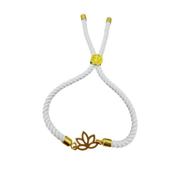 دستبند طلا ۱۸ عیار زنانه پانسی طرح لوتوس کد D12302