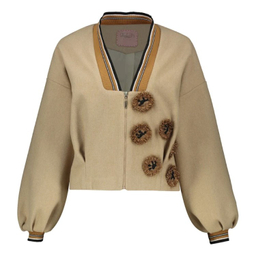 بامبر زنانه گره استایل مدل کیتی رنگ بژ