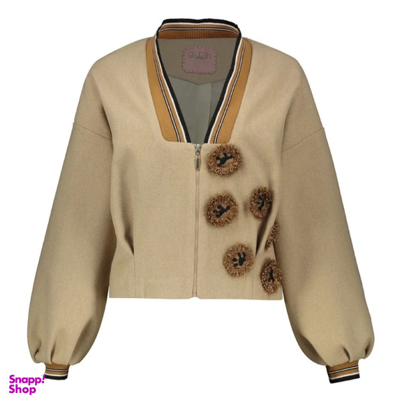 بامبر زنانه گره استایل مدل کیتی رنگ بژ