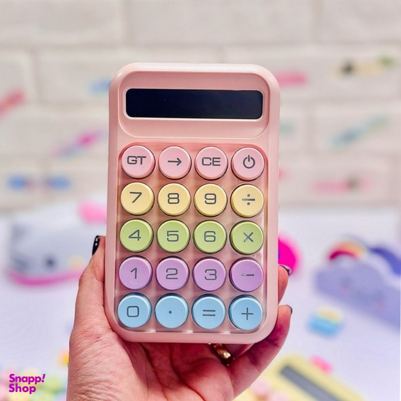 ماشین حساب فانتزی مدل مینیمال طرح رنگی رنگی