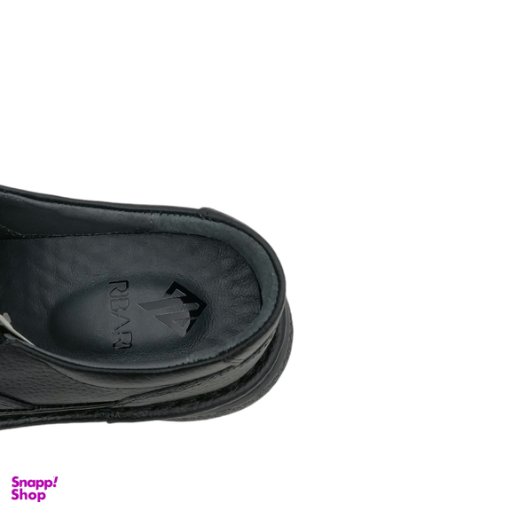 کفش طبی مردانه چرم ریباری رنگ مشکی مدل DR.B1