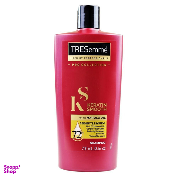 شامپو کراتینه ترزمی مدل Keratin Smooth حاوی روغن مارولا حجم 700 میلی لیتر