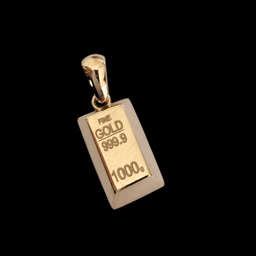 پلاک گردنبند طلا 18 عیار زنانه لوتوس مدل شمش کد J-0915-78