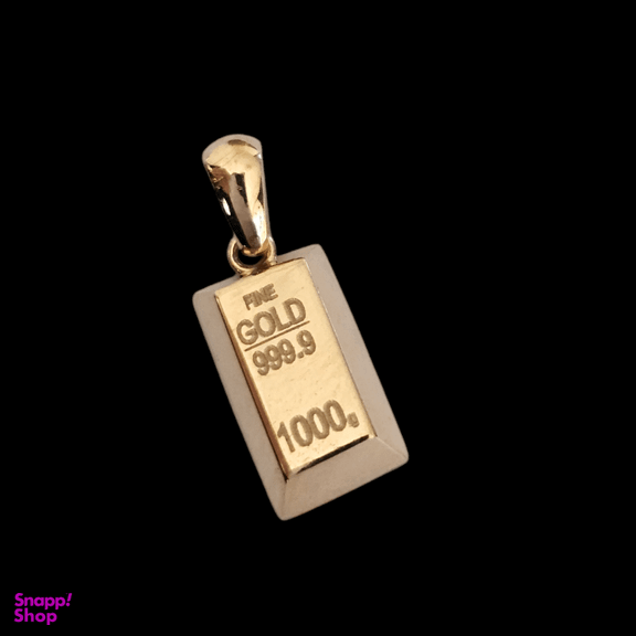 پلاک گردنبند طلا 18 عیار زنانه لوتوس مدل شمش کد J-0915-78