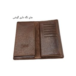کیف پول چرم مردانه مدل کتابی کد 203