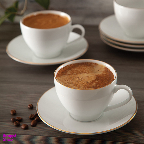 ست فنجان و نعلبکی 12 پارچه چینی زرین ایران مدل سوئدی 9 زرین درجه یک