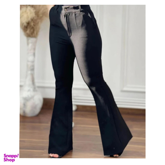 شلوار دمپا گشاد زنانه کد 4589 رنگ مشکی