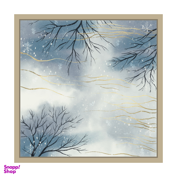 دستمال گردن زنانه گواپو مدل S57 طرح شاخه‌های درخت و برف