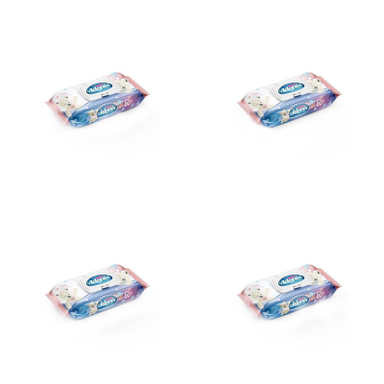 دستمال مرطوب کودک آدونیس مدل بیبی مجموعه 4 عددی