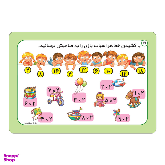 فلش کارت ضرب و تقسیم  انتشارات برف
