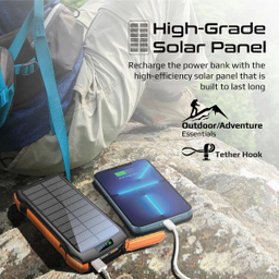 پاوربانک خورشیدی پرومیت مدل SOLARTANK-20PDQI به ظرفیت 20000 میلی آمپر ساعت