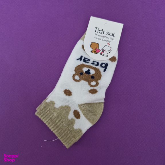 جوراب طرح خرسی مجموعه 3 عددی