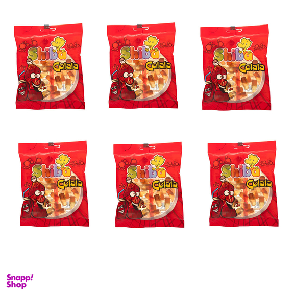 پاستیل کولا شیبا وزن 90 گرم بسته ۶ عددی