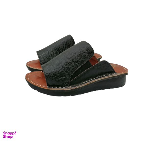 صندل طبی زنانه چرم ریباری مدل Clarks رنگ مشکی