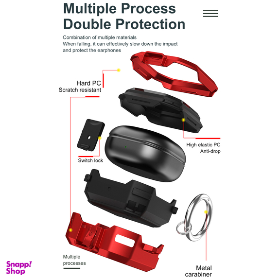 کاور هدفون سامورایی مدل Quad-10 مناسب برای Galaxy Buds Live / Buds Pro / Buds 2 / Buds 2 Pro