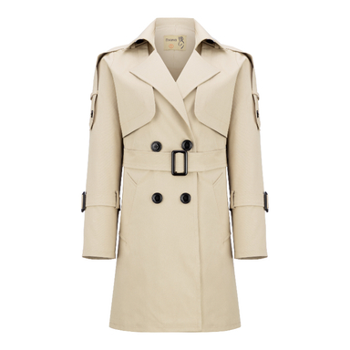 بارانی زنانه السانا مدل نیکدل کد 230308 رنگ کرم