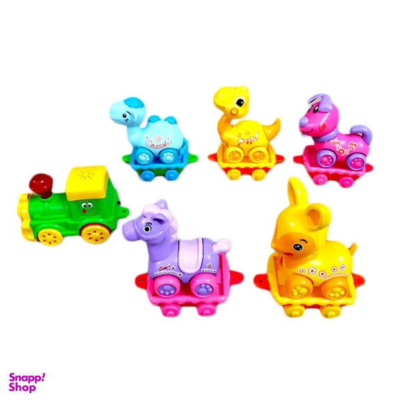 قطار حیوانات پارس مدل موزیکال و چراغ دار