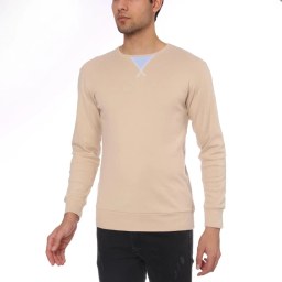 تیشرت راحتی آستین بلند مردانه مدل GD-s-17675351 رنگ کرم