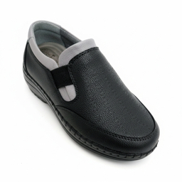 کفش روزمره زنانه چرم راديس مدل ملو کد 687-MC رنگ مشکی