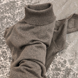 پلیور یقه اسکی مردانه مدل KHK-E2 رنگ خاکی