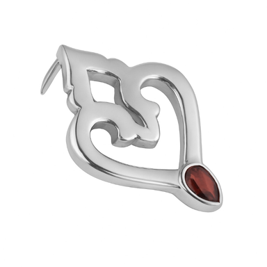 گل سینه نقره زنانه مدل چکامه