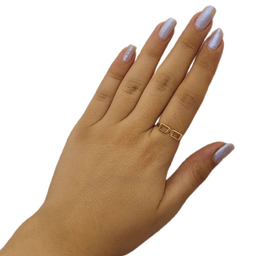 انگشتر طلا 18 عیار زنانه مدل عینک کد 101948