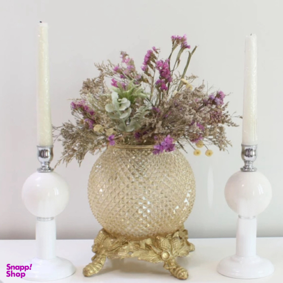 شمعدان نورهام مدل POONY-WHITE مجموعه 2 عددی