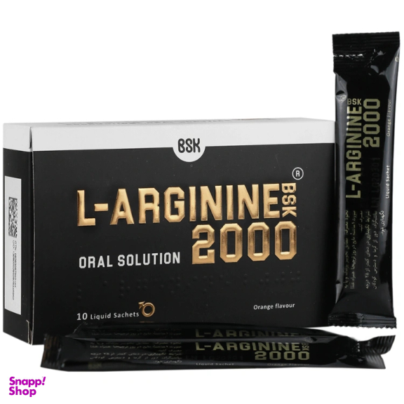 ساشه مکمل ال آرژنین 2000 میلی گرم بنیان سلامت کسری طعم پرتقال بسته 10 عددی