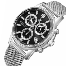 ساعت عقربه ای مردانه پولو کد BP3647X.350 رنگ نقره ای