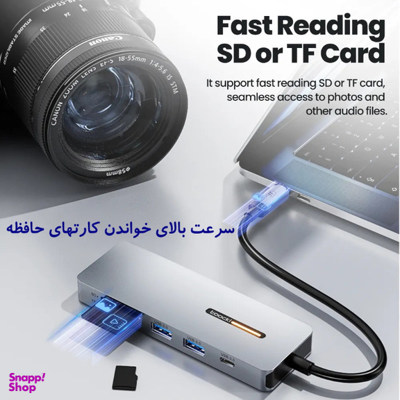 هاب 7 پورت USB-C توکی مدل TQ-HUB01A7