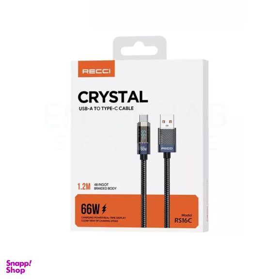 کابل شارژ USB به Type-C رسی مدل RS16C طول 1.2 متر