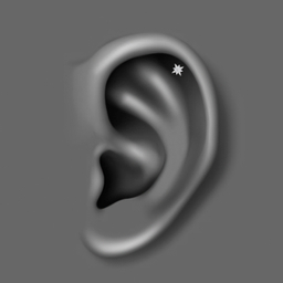 پیرسینگ گوش زنانه اقلیمه مدل HS294 رنگ نقره ای