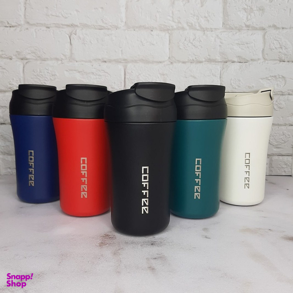 ماگ سفری مدل دو قفله coffee گنجایش 0.4 لیتر