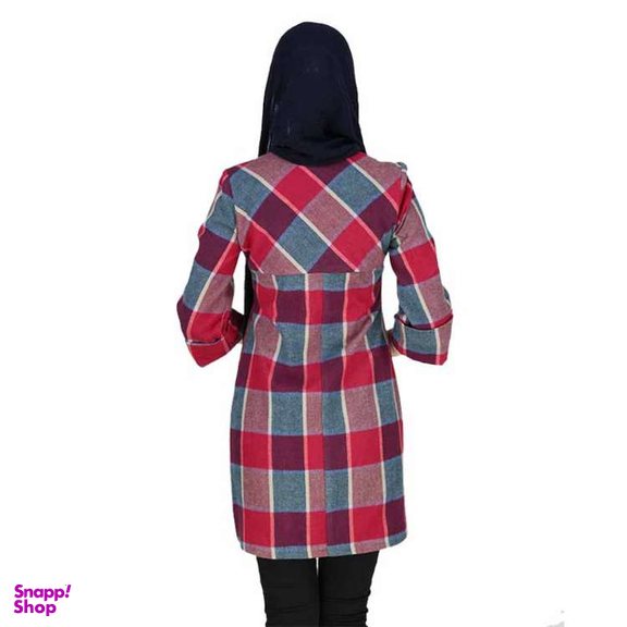 پالتو پاییزه زنانه تیدا کد 4309001005279 رنگ قرمز آبی